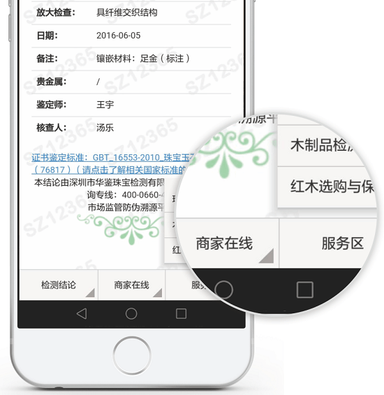 珠宝检测功能